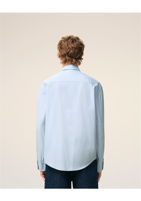 camicia adc boxy uomo azzura AMI PARIS | USH766.CO02194844